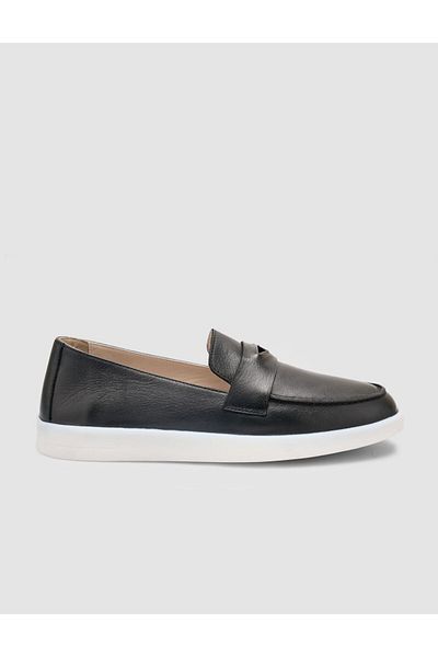 Cabani Loafer de damă 100% piele naturală neagră