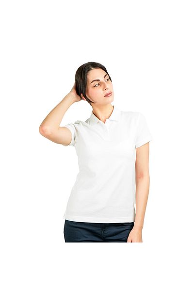 Giordano Women's Cotton Lycra Slim Fit Solid Polo