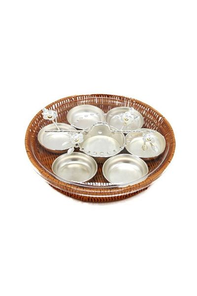 Cady One 9 Pieces Serving Trays Set With Lid