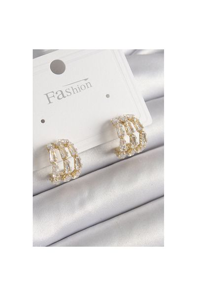Skygo Gold Color Zircon Stone Brass Ring Model - Tj-Bkp9955