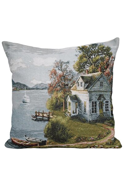 Believe وسادة زخرفية منسوجة من قماش الجاكار من وايت هاوس مقاس 45*45