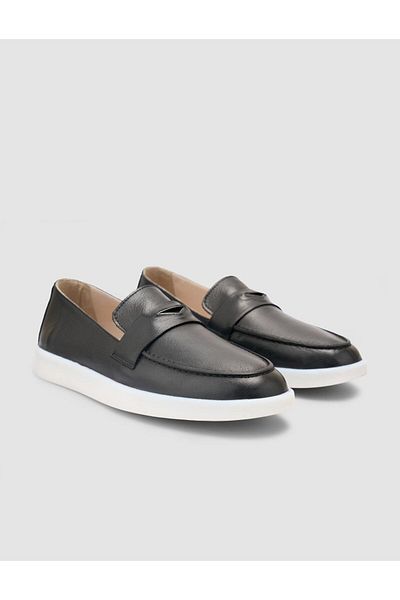 Cabani Loafer de damă 100% piele naturală neagră