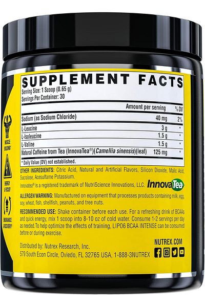 Nutrex NUT LIPO6 BCAA INTENSE 30S FRUIT PUNCH 259G