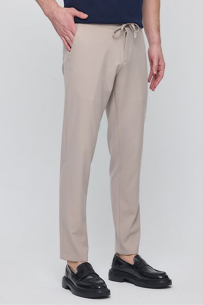GIENTO Ανδρικό παντελόνι Jogger Lycra με ελαστικό φερμουάρ μέσης