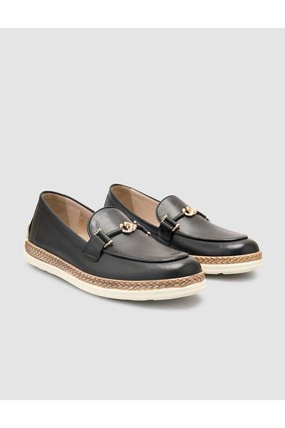 Cabani Loafer de damă 100% piele naturală neagră