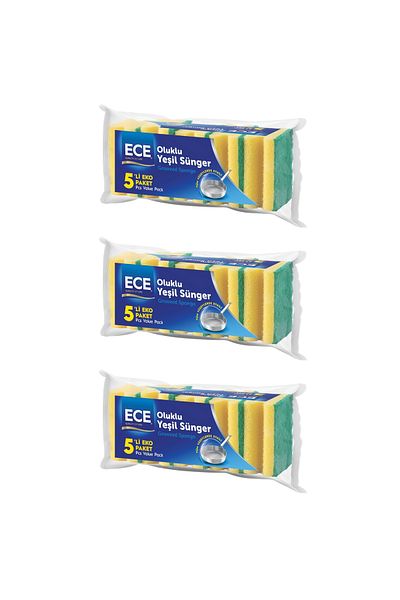 Ece 5-Piece Corrugated Dish Sponge 3 Pieces