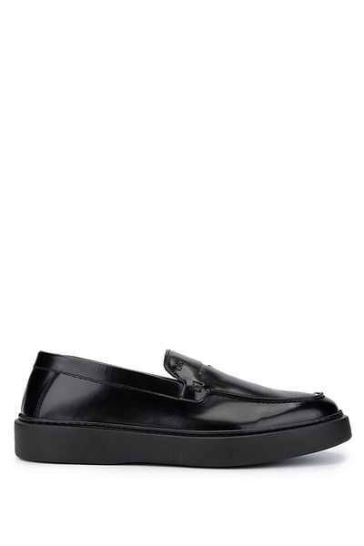 Tamer Tanca Men's Genuine Leather Black Opening Loafer Shoes