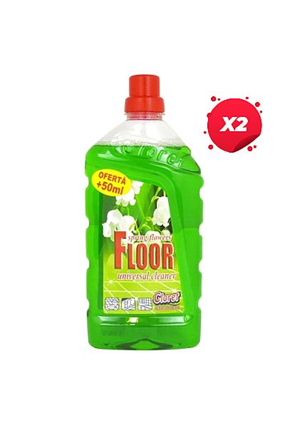 Cloret X2 - CLORET FLOOR DETERGENT 1L SPRING FLOWERS
