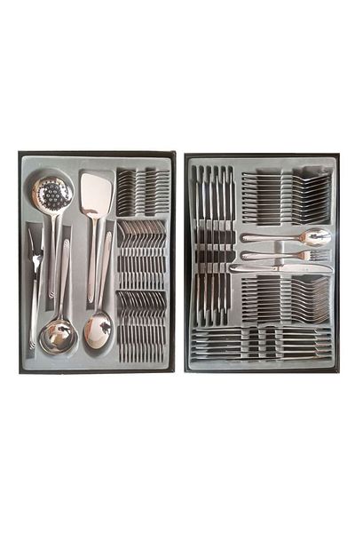 Bosphorus Cutlery 89 Pieces Fork, Spoon, Knife, Ladle Set in Special Box