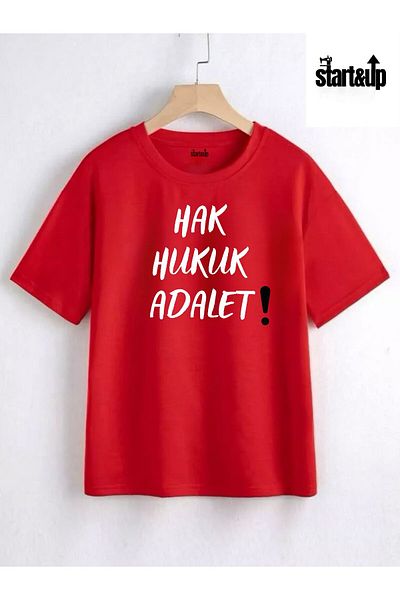 QUEENSTOWN Unisex Crew Neck Oversize T-Shirt with Slogan Printed on the Front