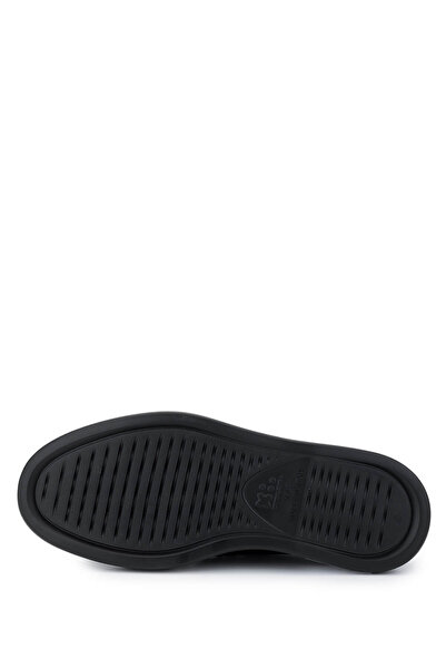 Tamer Tanca Erkek Hakiki Deri Siyah Açma Loafer Ayakkabı