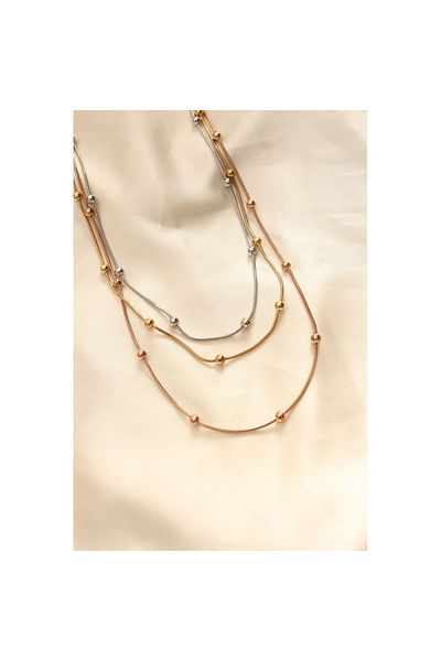 Skygo 316L Steel Mixed Color Heel Design Multiple Necklace - TJ-BKO6242