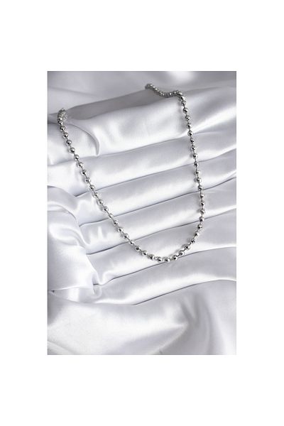 Skygo Brass Silver Color Heel Detail Women's Necklace - TJ-BKO8238