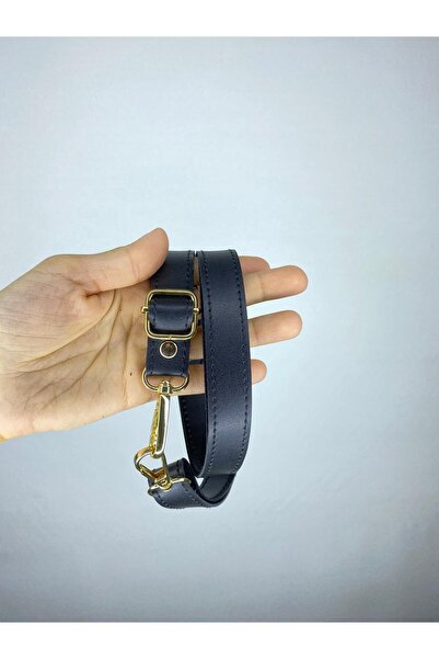 ATÖLYE ZÜMRA Adjustable Faux Leather Bag Strap with Gold Color Apparatus Leng...