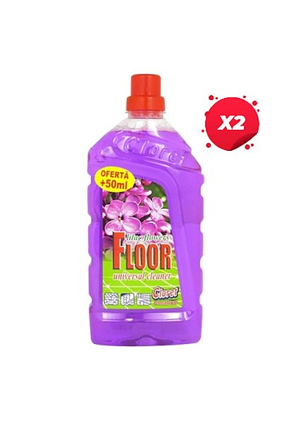 Cloret X2 - CLORET FLOOR DETERGENT 1L LILAC FLOWERS