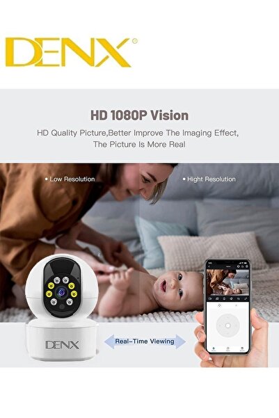 Denx High-resolution surveillance camera with 3.0 MP, featuring colored night vision