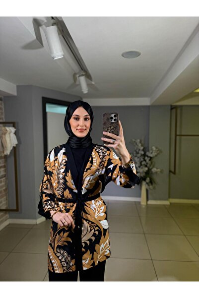 miaruj Miaruj Patterned Kimona Jacket and Sleeveless Tank Top Set