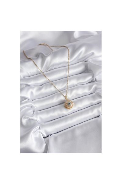 Skygo Gold Colored 316L Steel Zircon Stone Women's Necklace - TJ-BKO8170