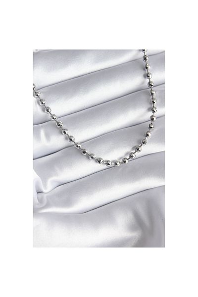 Skygo Brass Silver Color Heel Detail Women's Necklace - TJ-BKO8238