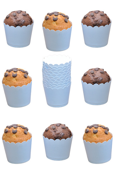 Larenya Cupcake and Muffin Cake Mold for Birthday Party - Set of 25