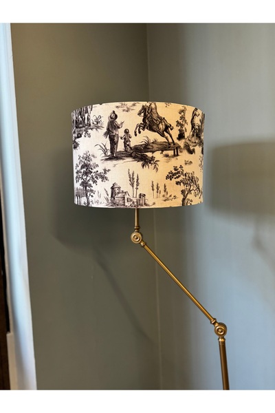 Home Başlığı lambader siyah beyaz desenli sadece başlık