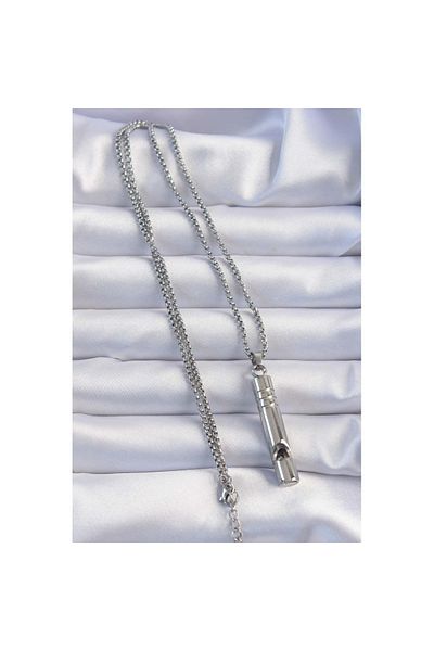 Skygo Emergency Whistle 316L Steel No Darkening High Decibel Necklace Unisex - TJ-EBK1200