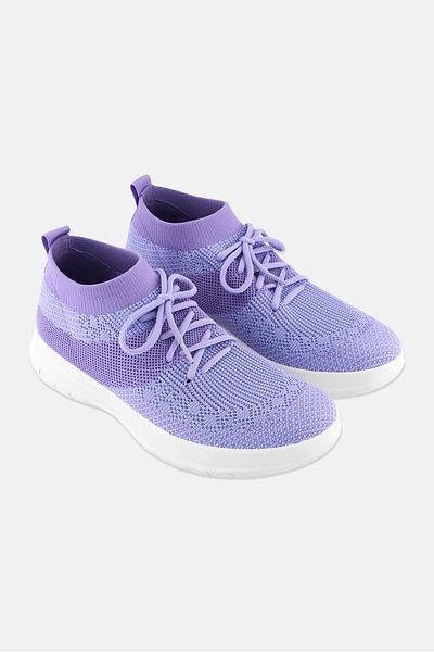 Fitflop Women Uberknit Lace Up Casual Shoes, Lavender