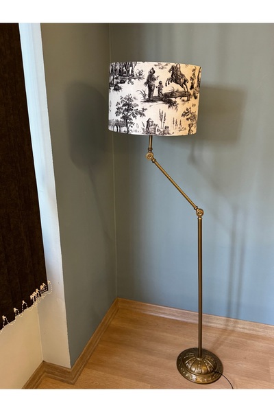 Home Başlığı lambader siyah beyaz desenli sadece başlık