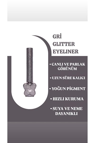 MOV Glitter Eyeliner Gray