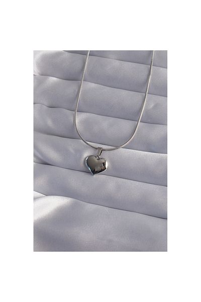 Skygo 316L Steel Chain Silver Color Mirror Plate Heart Pendant - Tj-Bko9020