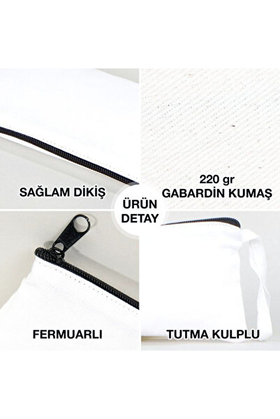 Pamusan 1 adet Boyanabilir Bez Kalemlik - 21x10cm Boyutlarında -Kalemsiz - 10 adet yanında alınır