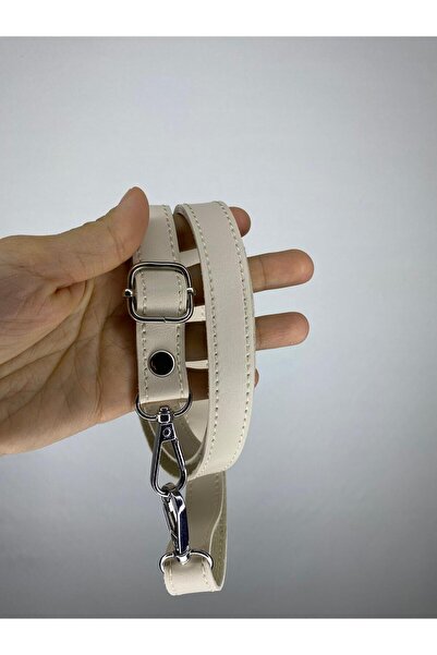 ATÖLYE ZÜMRA Adjustable Faux Leather Bag Strap with Silver Color Apparatus Le...
