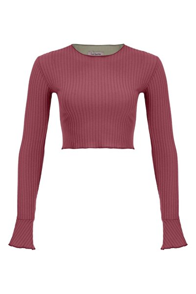 La Sarta Women's Sugar And Spice Red Soft Raised Shorts Skirt Top Set