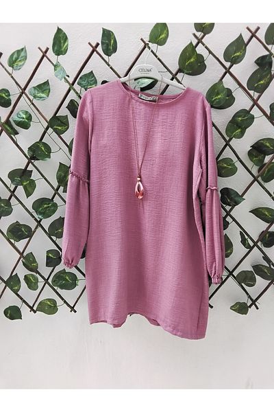 MODA Choker Balloon Sleeve Rose Dry Elegant Islamic Tunic