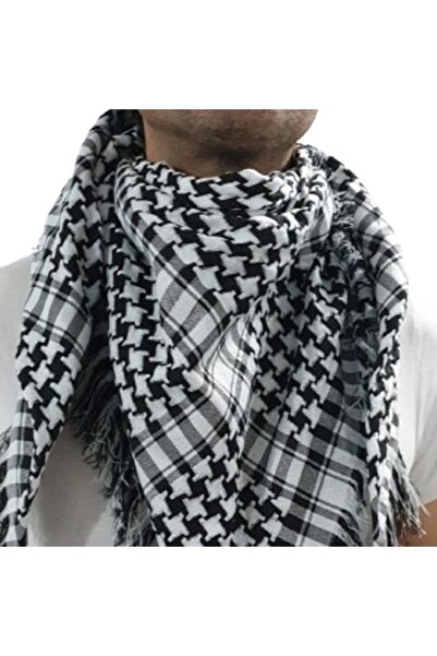 Bima Ticaret Pushie de calitate superioară - Femei Bărbați Pushie Palestine Negru Alb Kefiye Model Square Pushie