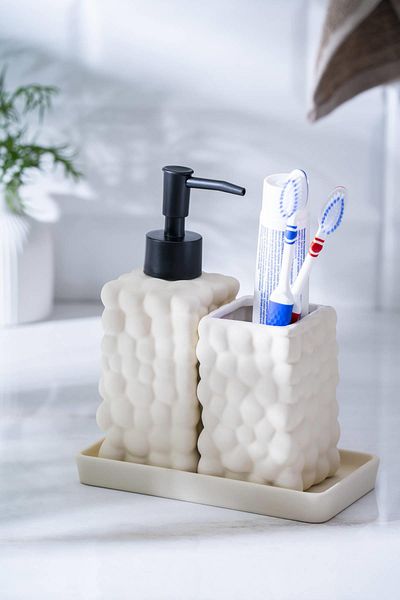 ACAR Vega Cream 3 Piece Bathroom Set