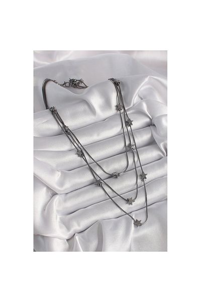 Skygo Brass Smoked Color 3-Piece Star Model Women's Necklace - Tj-Bko9623