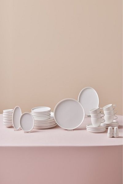 Karaca Sunset 34 Piece White Breakfast Set for 6 People