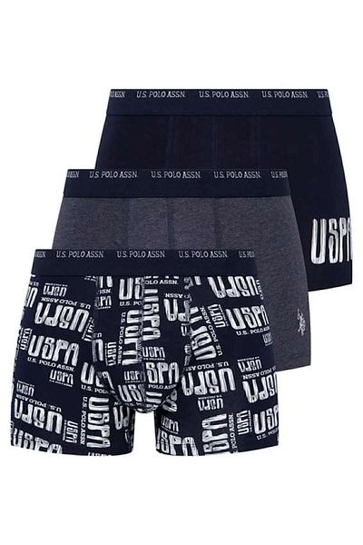 U.S. Polo Assn. Πόλο Ασν. Ανδρικό ΣΚΟΥΡΟ ΜΠΛΕ+ΣΚΟΥΡΟ ΜΠΛΕ MLJ.+PRINTED 3-Pece Boxers - Πολλαπλά χρώματα - BYNVA80I33Y8O