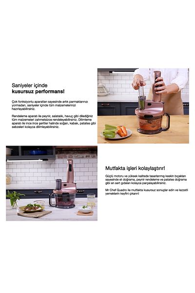 Fakir Black Blender Set Food Processor with 1000W Powerful Motor