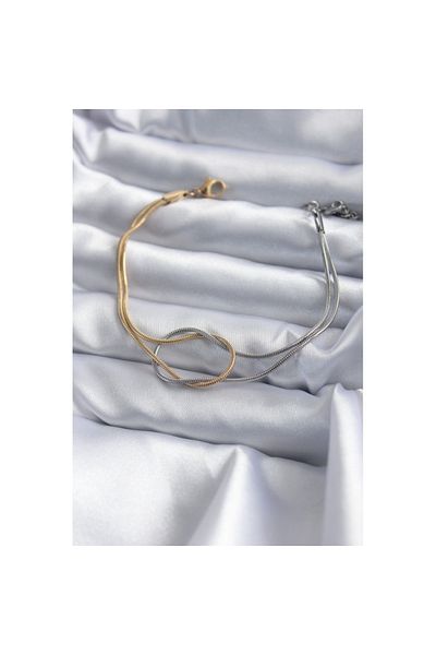 Skygo 316L Steel Mix Color Knot Model Women's Bracelet - TJ-BB5642