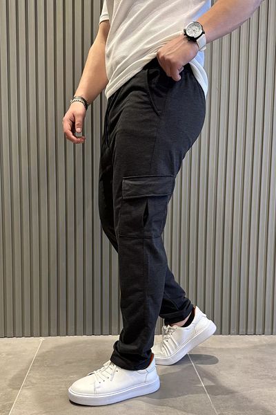 MİSHAR İTALİA Ανδρικό φούτερ Anthracite Cargo Pocket