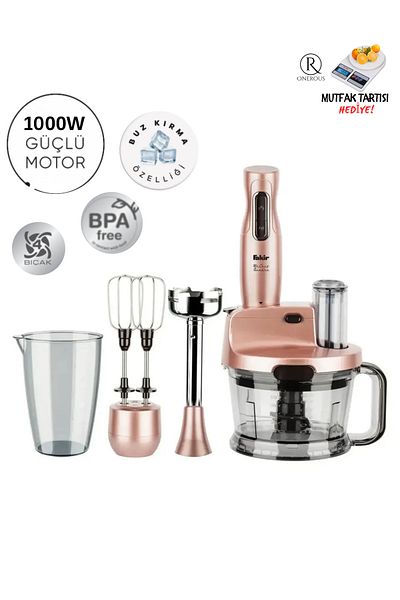 Fakir Black Blender Set Food Processor with 1000W Powerful Motor