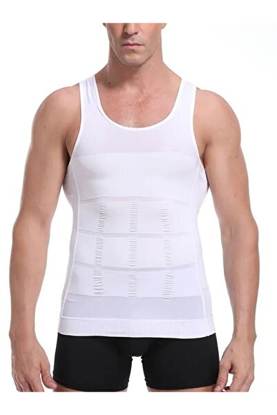 jilly jo White Men's Corset Undershirt 6200