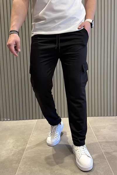 MİSHAR İTALİA Ανδρικό φούτερ Black Cargo Pocket