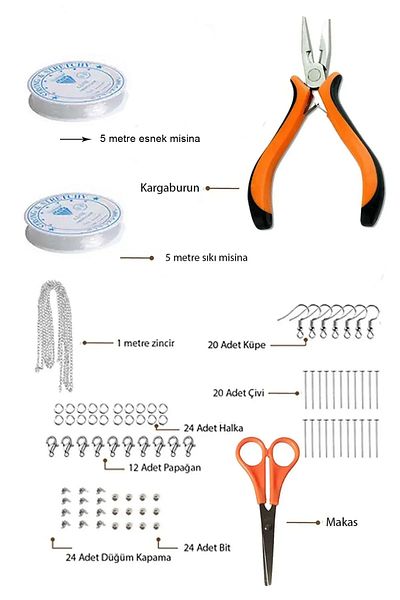 uniquehobby 215 Piece Jewelry Making Helper Set - Bead Apparatus for Bracelet Necklace Making