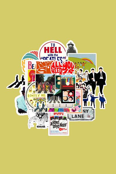 dadi ramba The Beatles Sticker Bullet Journal -Agenda -Notebook -Laptop Sticker Decal - Sticker Pack