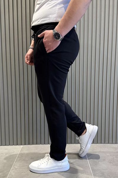 MİSHAR İTALİA Ανδρικό παντελόνι Jogger με μαύρη μέση με κορδόνια