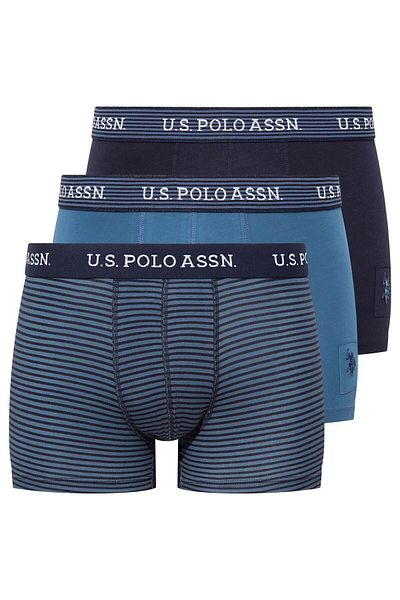 U.S. Polo Assn. ΒΑΣΗ. Polo Assn Ανδρικό Boxer Indigo Romen & Boxed - Πολλαπλά χρώματα - BYNVA80O51K5G