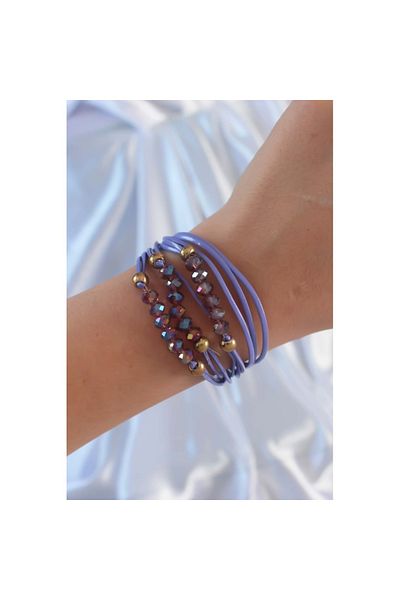 Skygo Lilac Color Zircon Stone String Multiple Bracelet - Tj-Bb6356